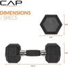 imageCAP Barbell Coated Dumbbell Weight  Multiple Options Pairs ampamp SetsComfort Grip