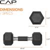 imageCAP Barbell Coated Dumbbell Weight  Multiple Options Pairs ampamp SetsComfort Grip
