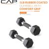 imageCAP Barbell Coated Dumbbell Weight  Multiple Options Pairs ampamp SetsComfort Grip