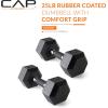 imageCAP Barbell Coated Dumbbell Weight  Multiple Options Pairs ampamp SetsComfort Grip