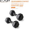 imageCAP Barbell Coated Dumbbell Weight  Multiple Options Pairs ampamp SetsComfort Grip