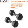 imageCAP Barbell Coated Dumbbell Weight  Multiple Options Pairs ampamp SetsComfort Grip