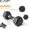 imageCAP Barbell Coated Dumbbell Weight  Multiple Options Pairs ampamp SetsComfort Grip