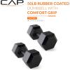 imageCAP Barbell Coated Dumbbell Weight  Multiple Options Pairs ampamp SetsComfort Grip