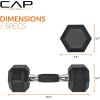 imageCAP Barbell Coated Dumbbell Weight  Multiple Options Pairs ampamp SetsComfort Grip