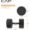 imageCAP Barbell Coated Hex Dumbbell Weight  Multiple Options12Sided  Black Handle