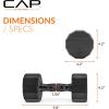imageCAP Barbell Coated Hex Dumbbell Weight  Multiple Options12Sided  Black Handle