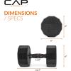 imageCAP Barbell Coated Hex Dumbbell Weight  Multiple Options12Sided  Black Handle