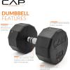 imageCAP Barbell Coated Hex Dumbbell Weight  Multiple Options12Sided  Chrome Handle