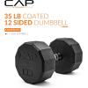 imageCAP Barbell Coated Hex Dumbbell Weight  Multiple Options12Sided  Chrome Handle