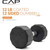 imageCAP Barbell Coated Hex Dumbbell Weight  Multiple Options12Sided  Chrome Handle