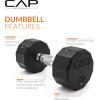 imageCAP Barbell Coated Hex Dumbbell Weight  Multiple Options12Sided  Chrome Handle