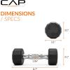 imageCAP Barbell Coated Hex Dumbbell Weight  Multiple Options12Sided  Chrome Handle