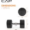 imageCAP Barbell Coated Hex Dumbbell Weight  Multiple Options12Sided  Chrome Handle