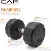 imageCAP Barbell Coated Hex Dumbbell Weight  Multiple Options12Sided  Chrome Handle