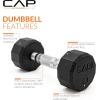 imageCAP Barbell Coated Hex Dumbbell Weight  Multiple Options12Sided  Chrome Handle