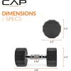 imageCAP Barbell Coated Hex Dumbbell Weight  Multiple Options12Sided  Chrome Handle
