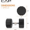 imageCAP Barbell Coated Hex Dumbbell Weight  Multiple Options12Sided  Chrome Handle