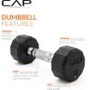 imageCAP Barbell Coated Hex Dumbbell Weight  Multiple Options12Sided  Chrome Handle