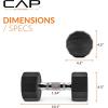 imageCAP Barbell Coated Hex Dumbbell Weight  Multiple Options12Sided  Chrome Handle