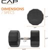 imageCAP Barbell Coated Hex Dumbbell Weight  Multiple Options12Sided  Chrome Handle