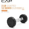 imageCAP Barbell Coated Hex Dumbbell Weight  Multiple Options12Sided  Chrome Handle