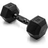 imageCAP Barbell Coated Hex Dumbbell Weight  Multiple OptionsBlack Handle