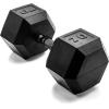 imageCAP Barbell Coated Hex Dumbbell Weight  Multiple OptionsBlack Handle