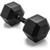 imageCAP Barbell Coated Hex Dumbbell Weight  Multiple OptionsBlack Handle