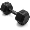 imageCAP Barbell Coated Hex Dumbbell Weight  Multiple OptionsBlack Handle