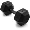 imageCAP Barbell Coated Hex Dumbbell Weight  Multiple OptionsBlack Handle