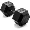 imageCAP Barbell Coated Hex Dumbbell Weight  Multiple OptionsBlack Handle