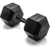 imageCAP Barbell Coated Hex Dumbbell Weight  Multiple OptionsBlack Handle