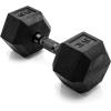 imageCAP Barbell Coated Hex Dumbbell Weight  Multiple OptionsBlack Handle