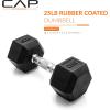 imageCAP Barbell Coated Hex Dumbbell Weight  Multiple OptionsChrome Handle