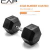 imageCAP Barbell Coated Hex Dumbbell Weight  Multiple OptionsChrome Handle