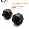 imageCAP Barbell Coated Hex Dumbbell Weight  Multiple OptionsChrome Handle