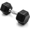 imageCAP Barbell Coated Hex Dumbbell Weight  Multiple OptionsChrome Handle