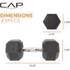 imageCAP Barbell Coated Hex Dumbbell Weight  Multiple OptionsChrome Handle
