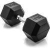 imageCAP Barbell Coated Hex Dumbbell Weight  Multiple OptionsChrome Handle