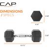 imageCAP Barbell Coated Hex Dumbbell Weight  Multiple OptionsChrome Handle