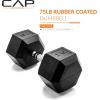 imageCAP Barbell Coated Hex Dumbbell Weight  Multiple OptionsChrome Handle