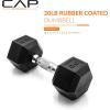 imageCAP Barbell Coated Hex Dumbbell Weight  Multiple OptionsChrome Handle