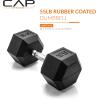 imageCAP Barbell Coated Hex Dumbbell Weight  Multiple OptionsChrome Handle