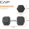 imageCAP Barbell Coated Hex Dumbbell Weight  Multiple OptionsChrome Handle