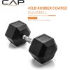 imageCAP Barbell Coated Hex Dumbbell Weight  Multiple OptionsChrome Handle