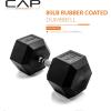 imageCAP Barbell Coated Hex Dumbbell Weight  Multiple OptionsChrome Handle