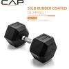 imageCAP Barbell Coated Hex Dumbbell Weight  Multiple OptionsChrome Handle