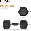 imageCAP Barbell Coated Hex Dumbbell Weight  Multiple OptionsComfort Grip