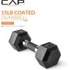 imageCAP Barbell Coated Hex Dumbbell Weight  Multiple OptionsComfort Grip